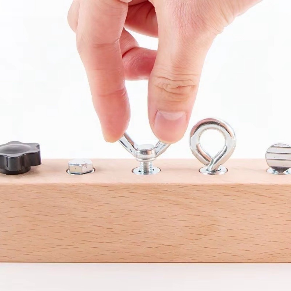 Montessori Wooden Busy Board Toddler - Yeni Taşınabilir Montessori Vida DIY Metal