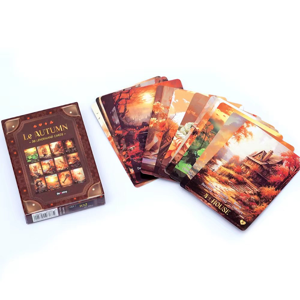 Tarot Cards Deck With Guidebook - Lenormand Tarot Destesi Le Sonbahar Koleksiyonu