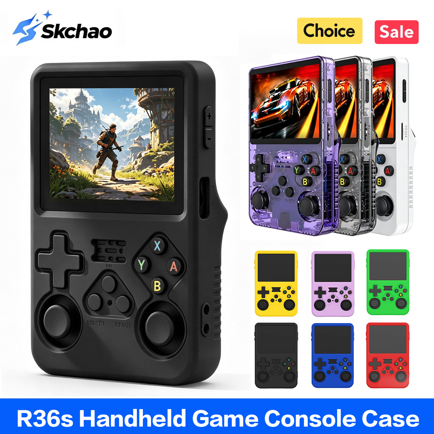 Retro Handheld Game Console R36S - R36S için Koruyucu Kılıf, R36S Silikon