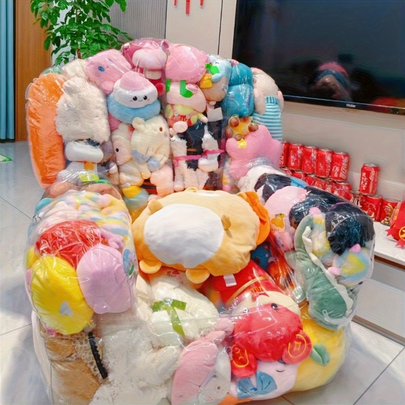 Dolls - Büyük Kapasiteli Şeffaf PVC Kanepe Oyuncak