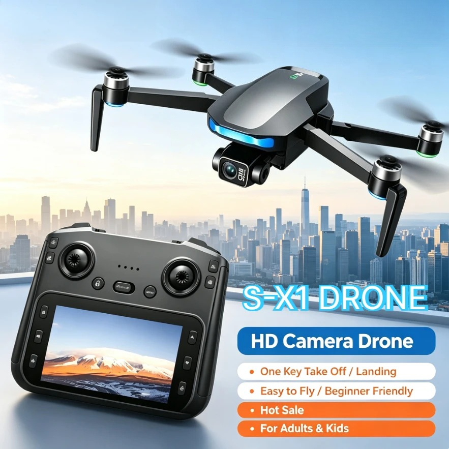 Fpv Brushless Rc Drone 4K - Orijinal S-X1 GPS Drone 8K HD