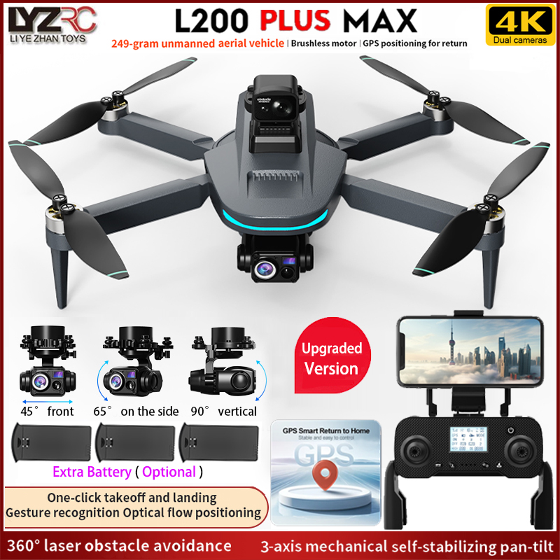 Fpv Brushless Rc Drone 4K - YENİ L200 PLUS MAX GPS Drone