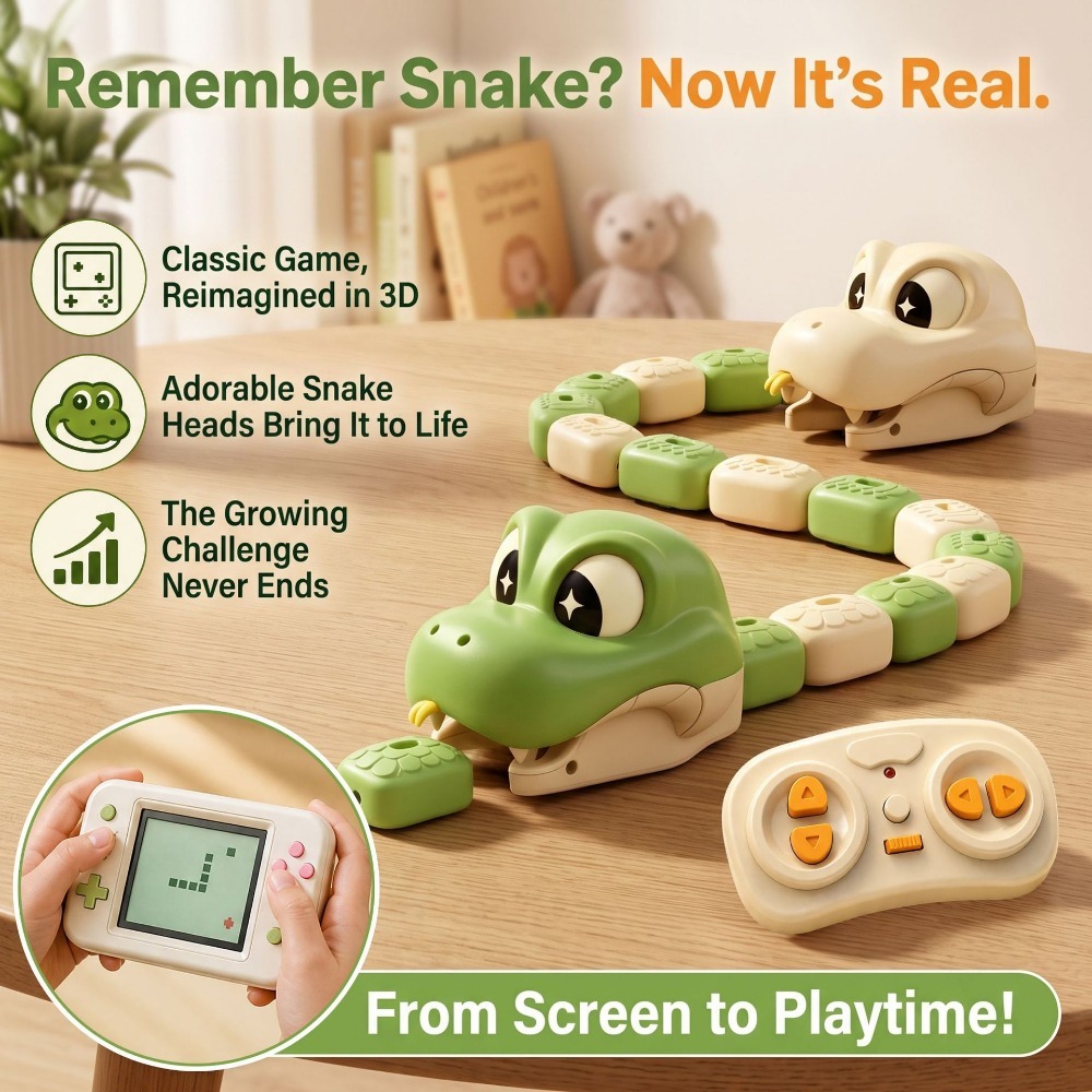 Remote Control Toys - Uzaktan Kumandalı Açgözlü Yılan Manyetik Bağlantılı