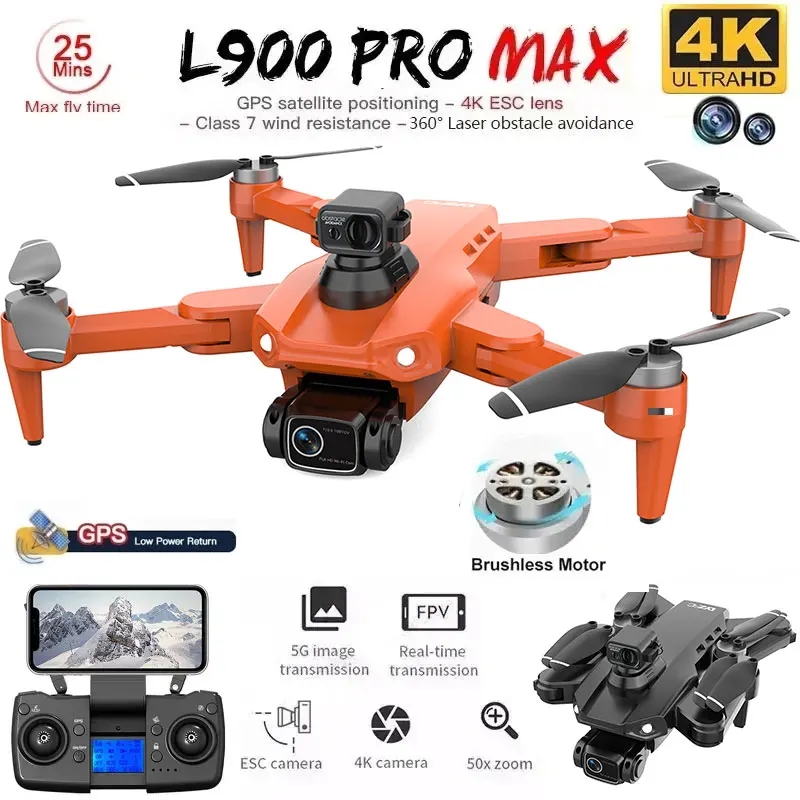 L900 Pro MAX GPS Drone 4K Prof - Fpv Brushless Rc Drone 4K incelemesi ve fiyatı