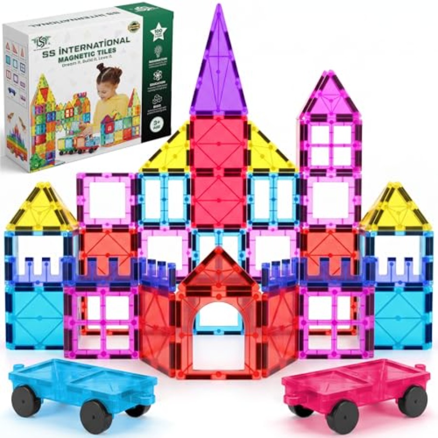 100 Parçalı 2 Arabalı Manyetik - Magnetic Building Tiles Set 100Pcs incelemesi ve fiyatı