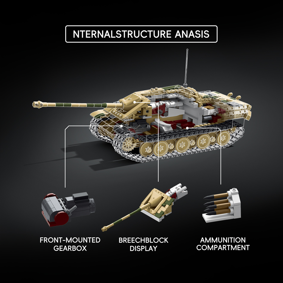 II. Dünya Savaşı Askeri Jagdpa - Lego Compatible Military Tank incelemesi ve fiyatı