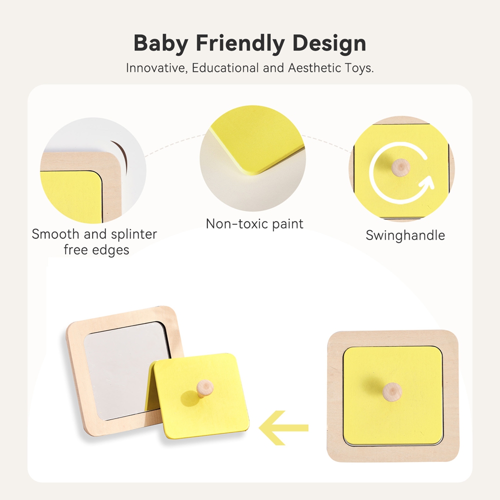 Montessori Ahşap Ayna Bulmaca  - Montessori Wooden Busy Board Toddler incelemesi ve fiyatı