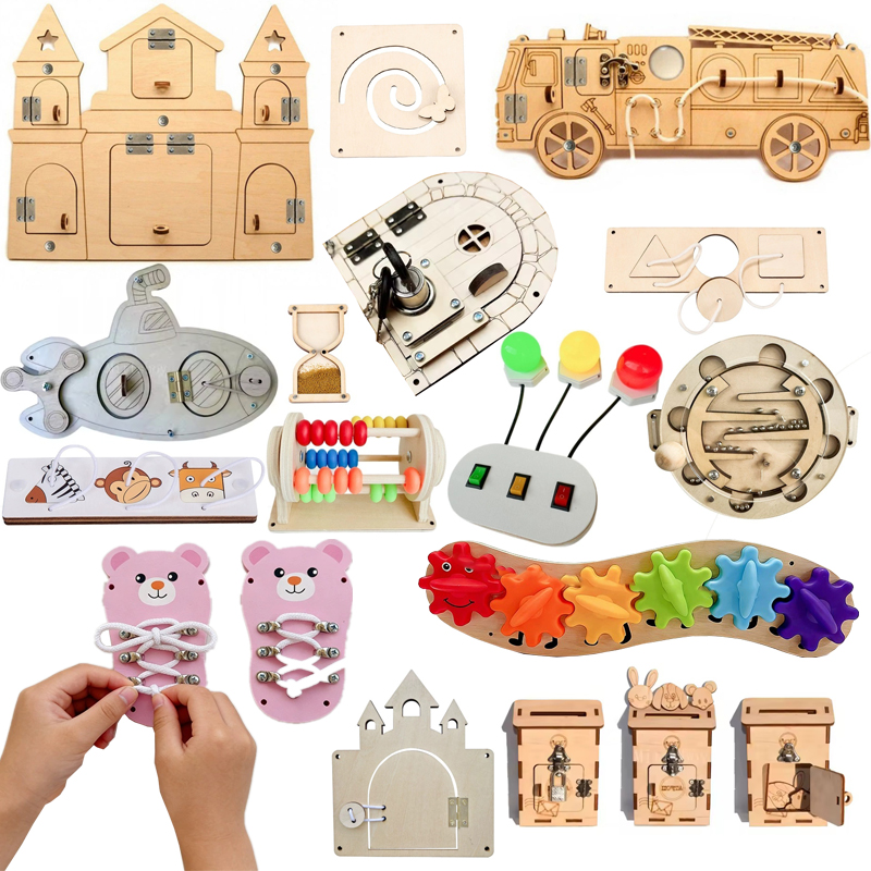DIY Montessori Meşgul Tahtası  - Montessori Wooden Busy Board Toddler incelemesi ve fiyatı