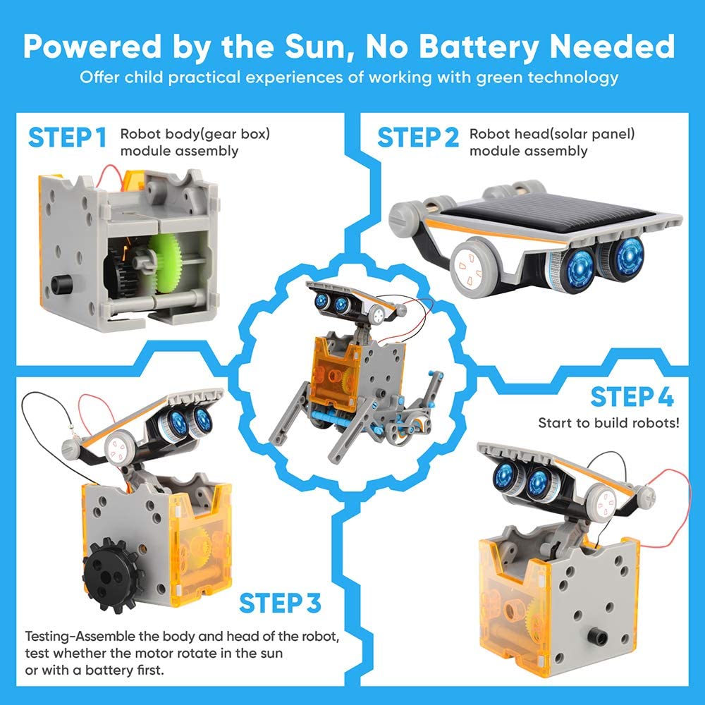 STEM 13-in-1 Eğitim Güneş Robo - Stem Solar Robot Kit For Kids incelemesi ve fiyatı