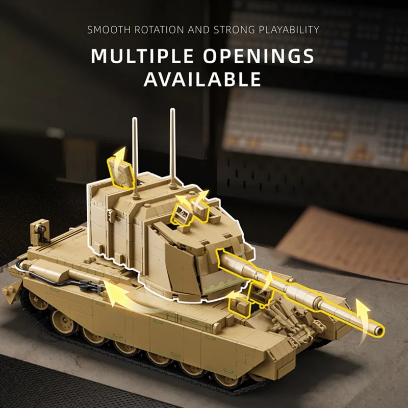 2080 parça İngiliz FV4005 Ağır - Lego Compatible Military Tank incelemesi ve fiyatı